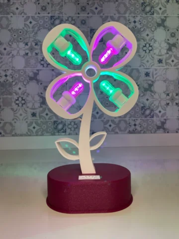 Luminaria fiore batteria ricaricabile
