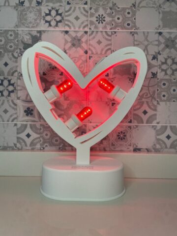 Luminaria cuore a batteria ricaricabile Luminaria cuore a batteria ricaricabile